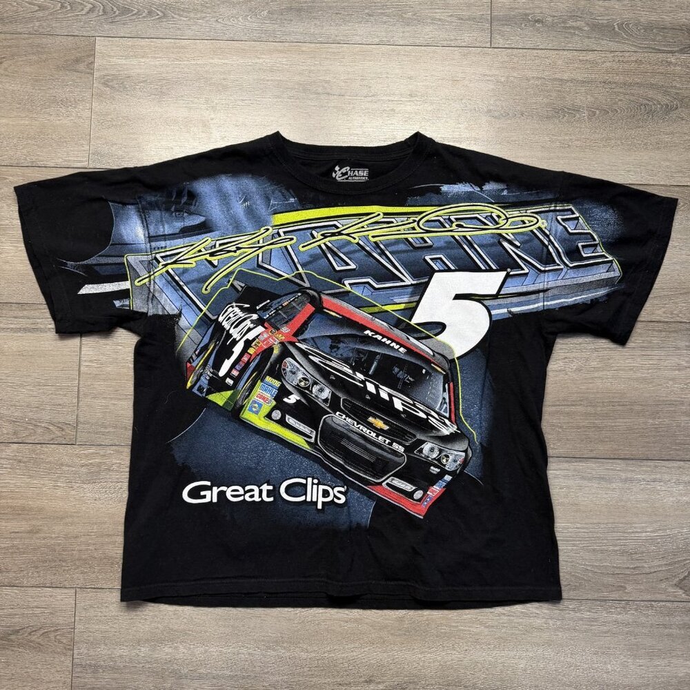 Kasey Kahne #5 Great Clips T Shirt XL AOP NASCAR Chase Chevrolet SS Racing 2015